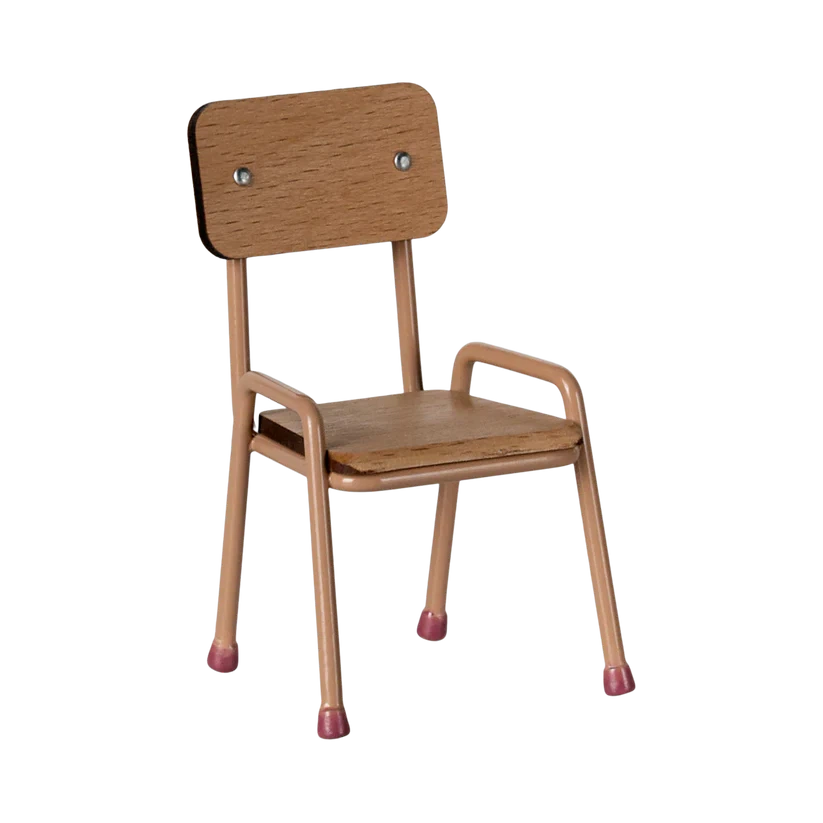 Mouse Wooden Chair-Dollhouse Accessories-Maileg-Dark Powder-Yes Bebe