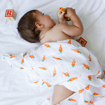 Organic Swaddle - Carrot-Swaddles-Malabar Baby-Yes Bebe