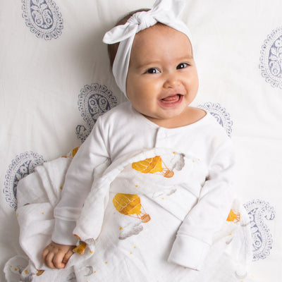 Organic Swaddle Set - Fly Me To The Moon-Swaddles-Malabar Baby-Yes Bebe