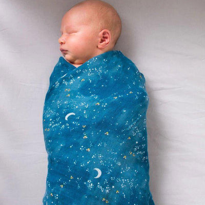 Organic Swaddle Set - Fly Me To The Moon-Swaddles-Malabar Baby-Yes Bebe