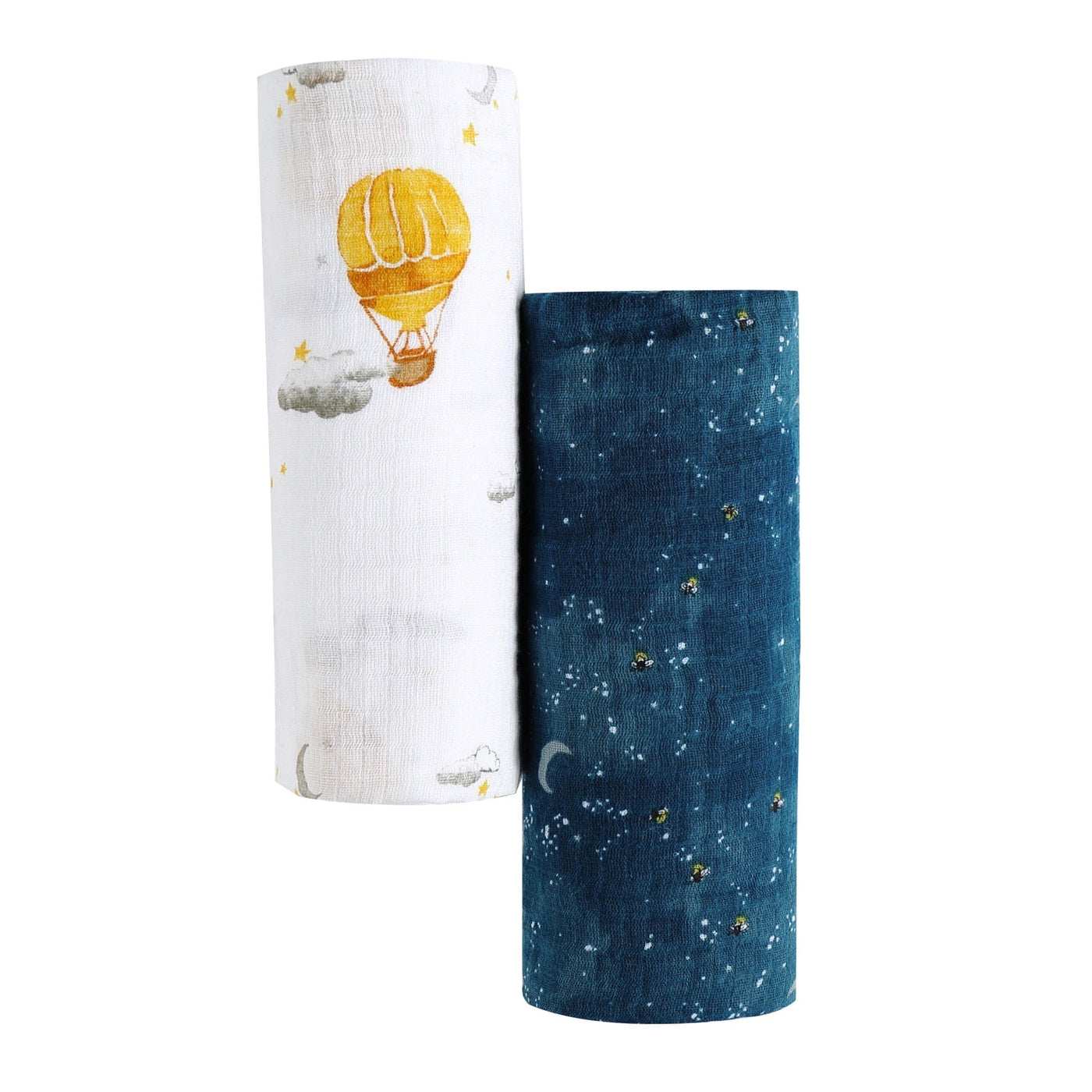 Organic Swaddle Set - Fly Me To The Moon-Swaddles-Malabar Baby-Yes Bebe