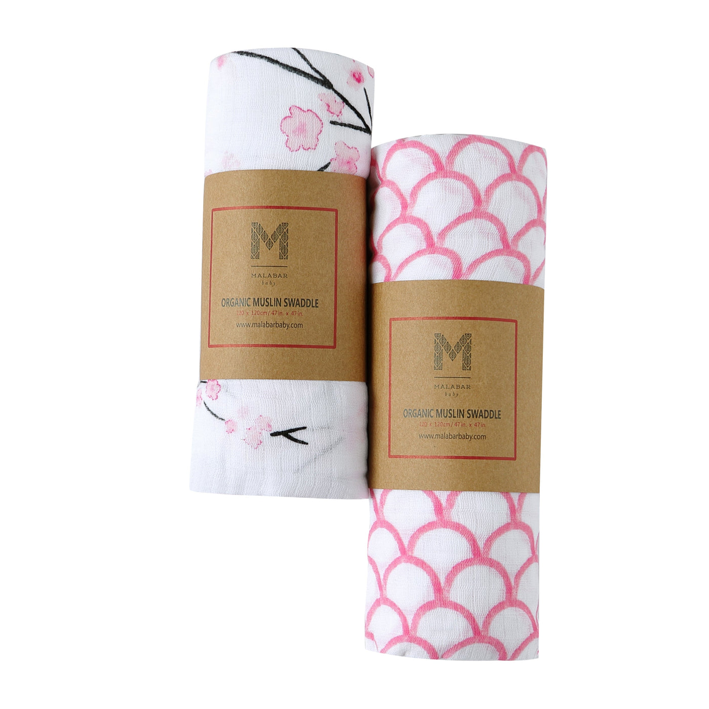 Organic Swaddle Set - Sakura-Swaddles-Malabar Baby-Yes Bebe