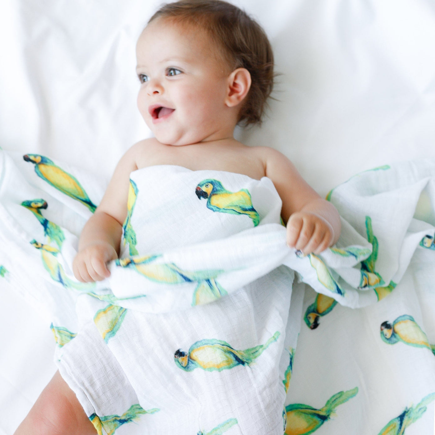 Organic Swaddle Set - Tropical Paradise-Swaddles-Malabar Baby-Yes Bebe