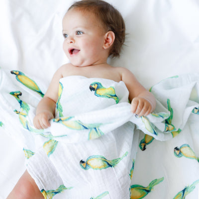 Organic Swaddle Set - Tropical Paradise-Swaddles-Malabar Baby-Yes Bebe