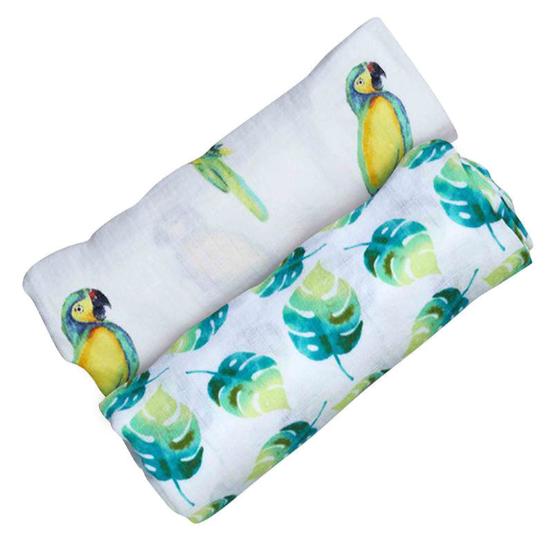 Organic Swaddle Set - Tropical Paradise-Swaddles-Malabar Baby-Yes Bebe