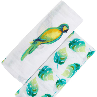 Organic Swaddle Set - Tropical Paradise-Swaddles-Malabar Baby-Yes Bebe