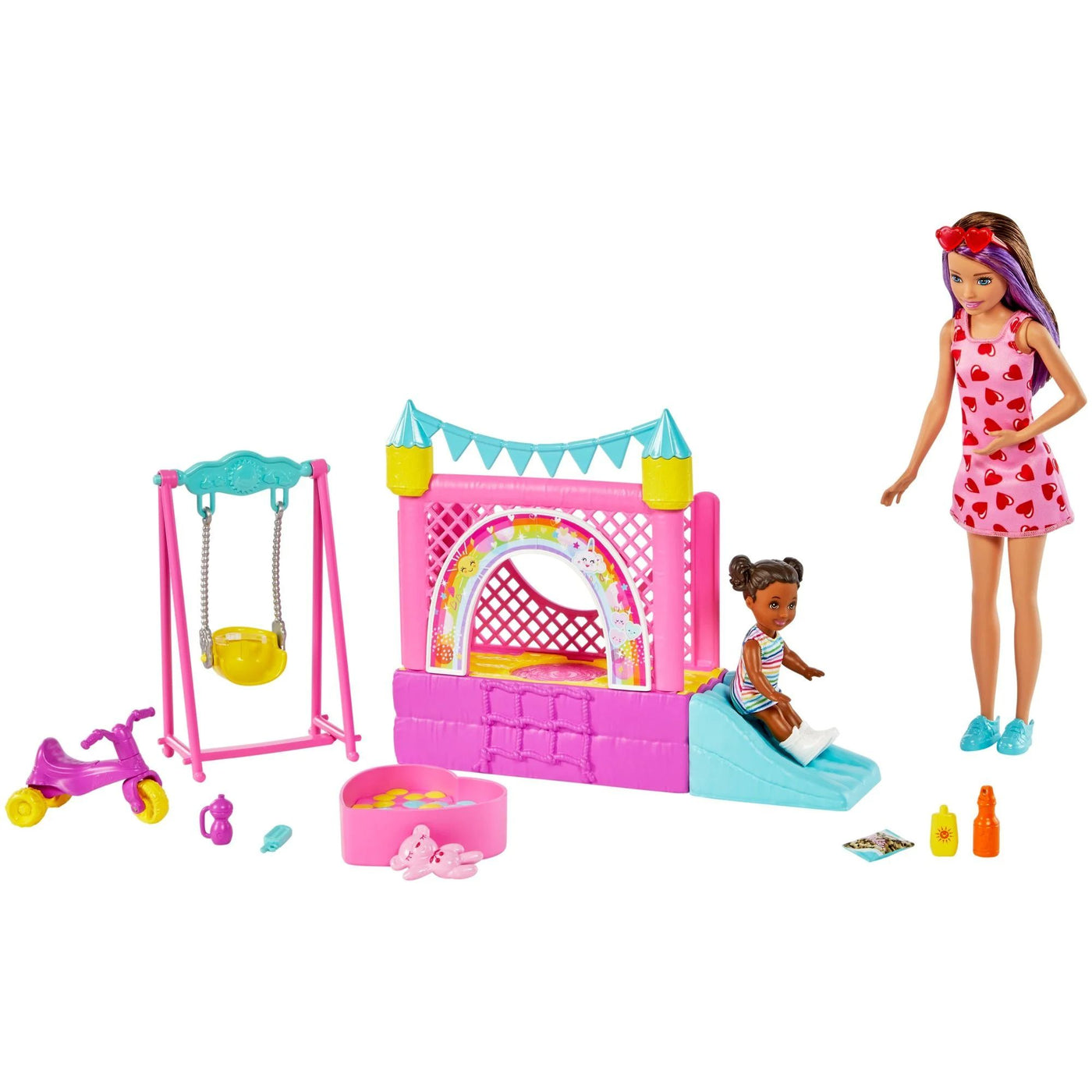 Barbie Skipper Babysitter Bouncy Castle Playset-Dolls, Playsets & Toy Figures-Mattel-Yes Bebe