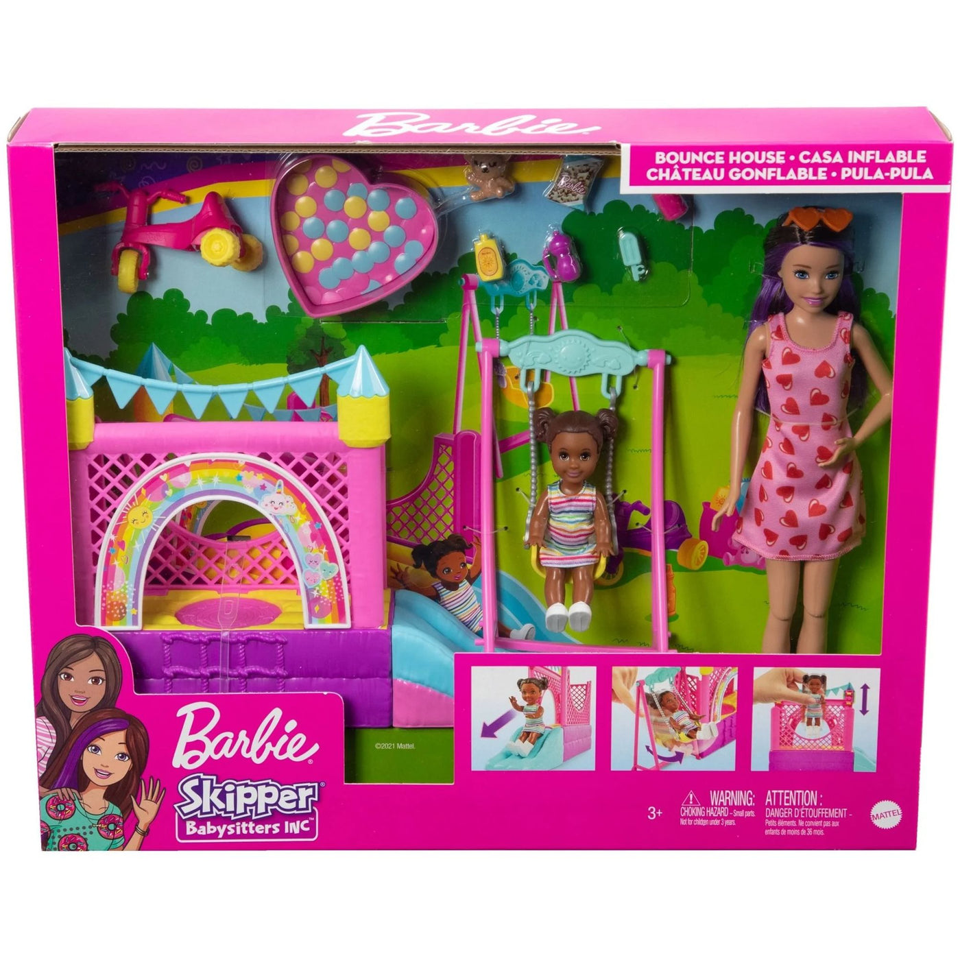 Barbie Skipper Babysitter Bouncy Castle Playset-Dolls, Playsets & Toy Figures-Mattel-Yes Bebe