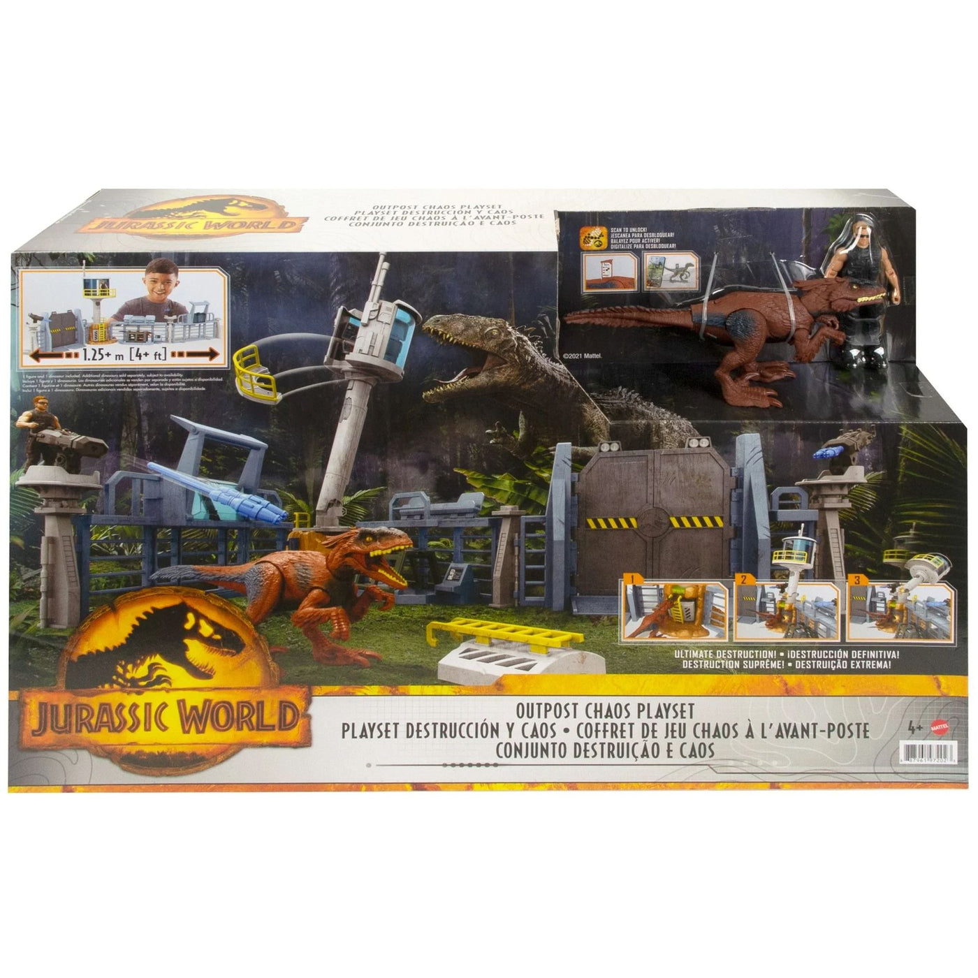 Jurassic World Outpost Chaos Playset-Dolls, Playsets & Toy Figures-Mattel-Yes Bebe