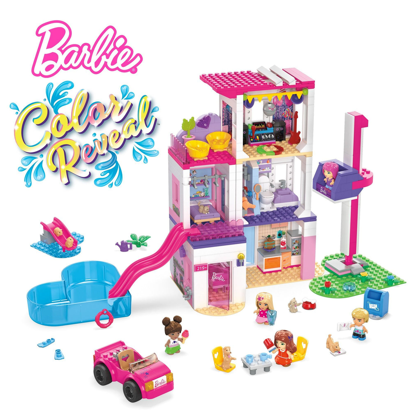 Mega Blocks Barbie Colour Reveal Dreamhouse-Mega Bloks-Yes Bebe