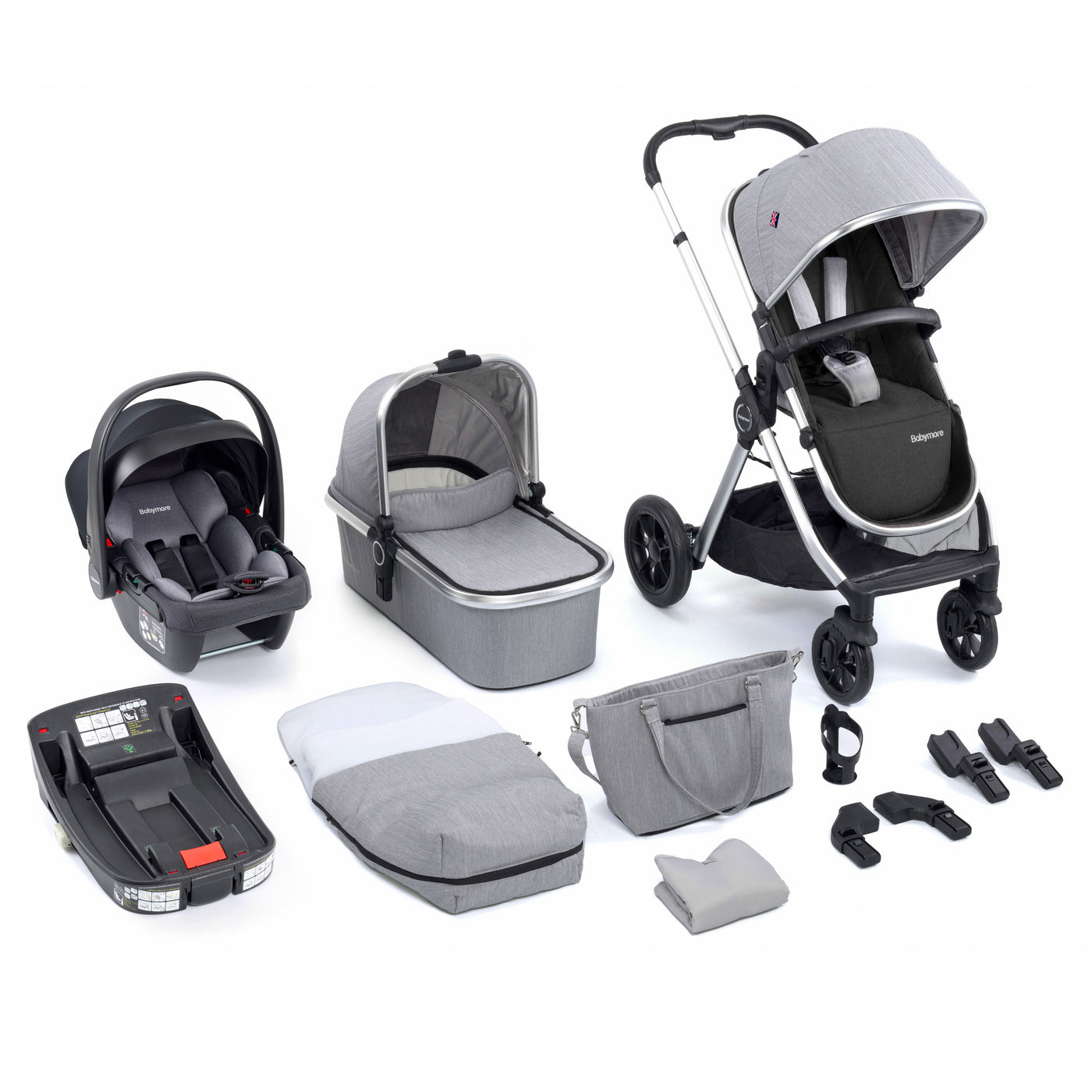 Memore V2 Travel System 13 Piece Coco I-Size Car Seat with Isofix Base