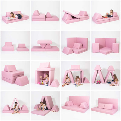 Foam Play Mattress Set - Pink-Mattress-Monboxy-Yes Bebe