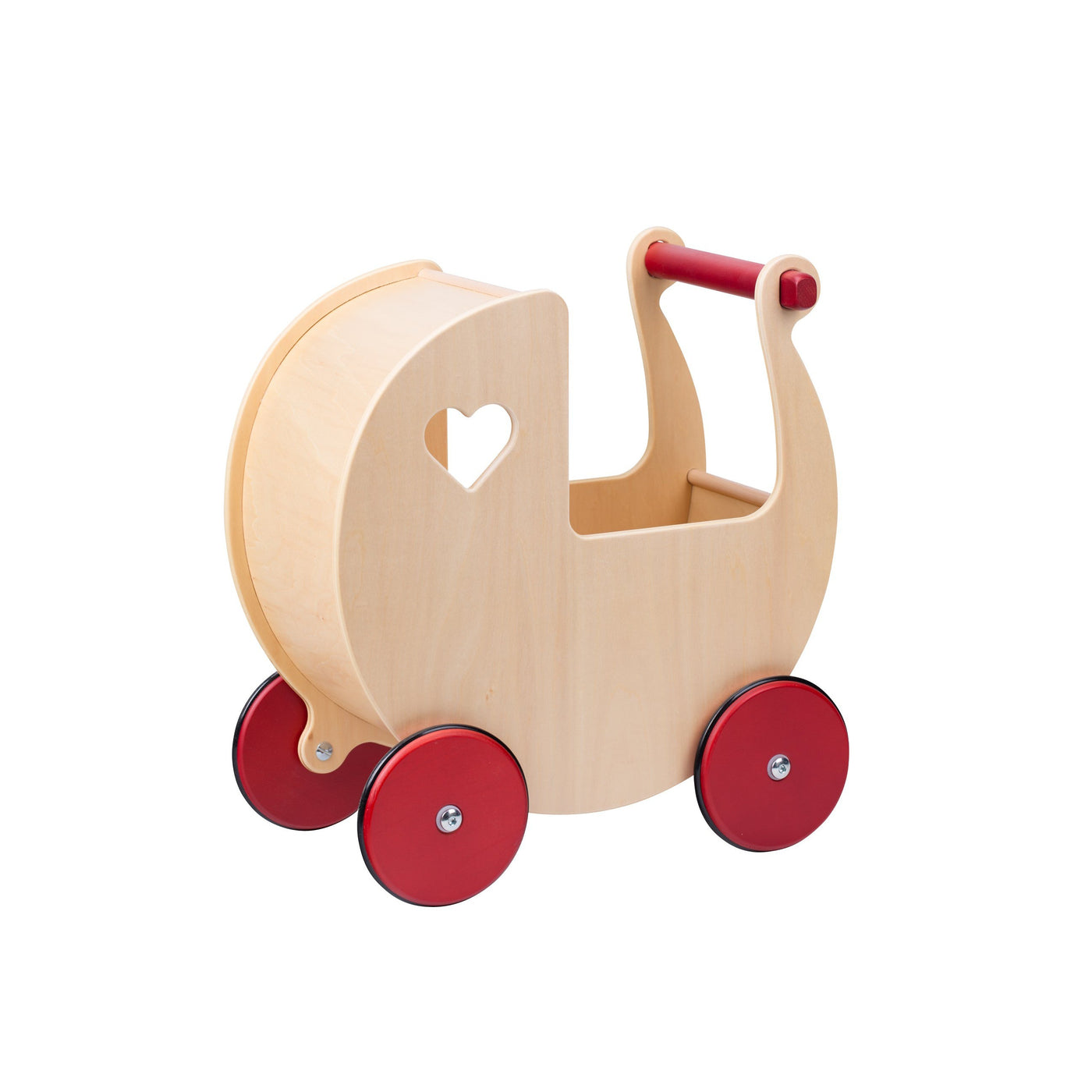 Dolls Pram-Doll Prams-Moover-Natural (Birch Veneer Construction)-Yes Bebe