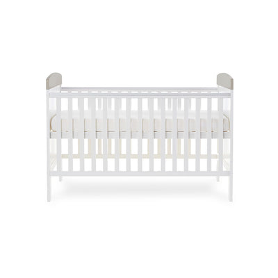 Grace Inspire Cot Bed – Hello World Koala – Grey-Cots & Cot Beds-OBABY-Yes Bebe