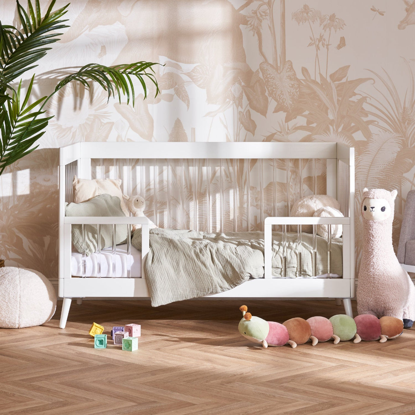 Maya Cot Bed - Acrylic-Cots & Cot Beds-OBABY-Yes Bebe