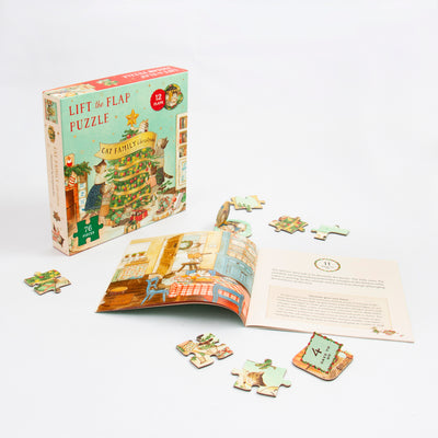 Cat Family Christmas Lift-the-Flap Puzzle: Count down to Christmas: 12 flaps: 76 pieces: Volume 2