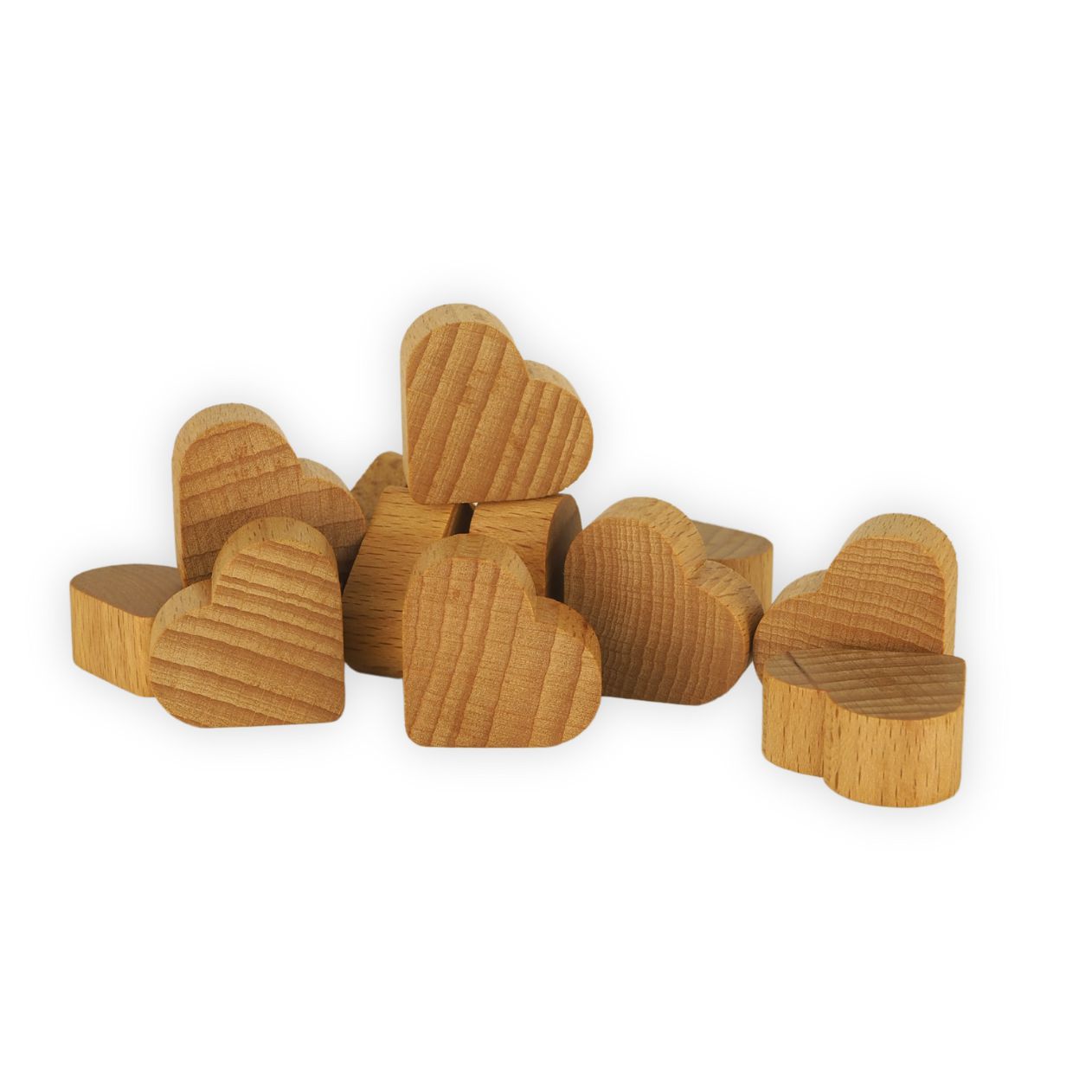Wooden Hearts-Sorting & Stacking Toys-Ocamora-Natural-Yes Bebe