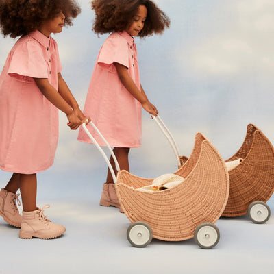 Moon Strolley-Doll Prams-Olli Ella-Natural-Yes Bebe