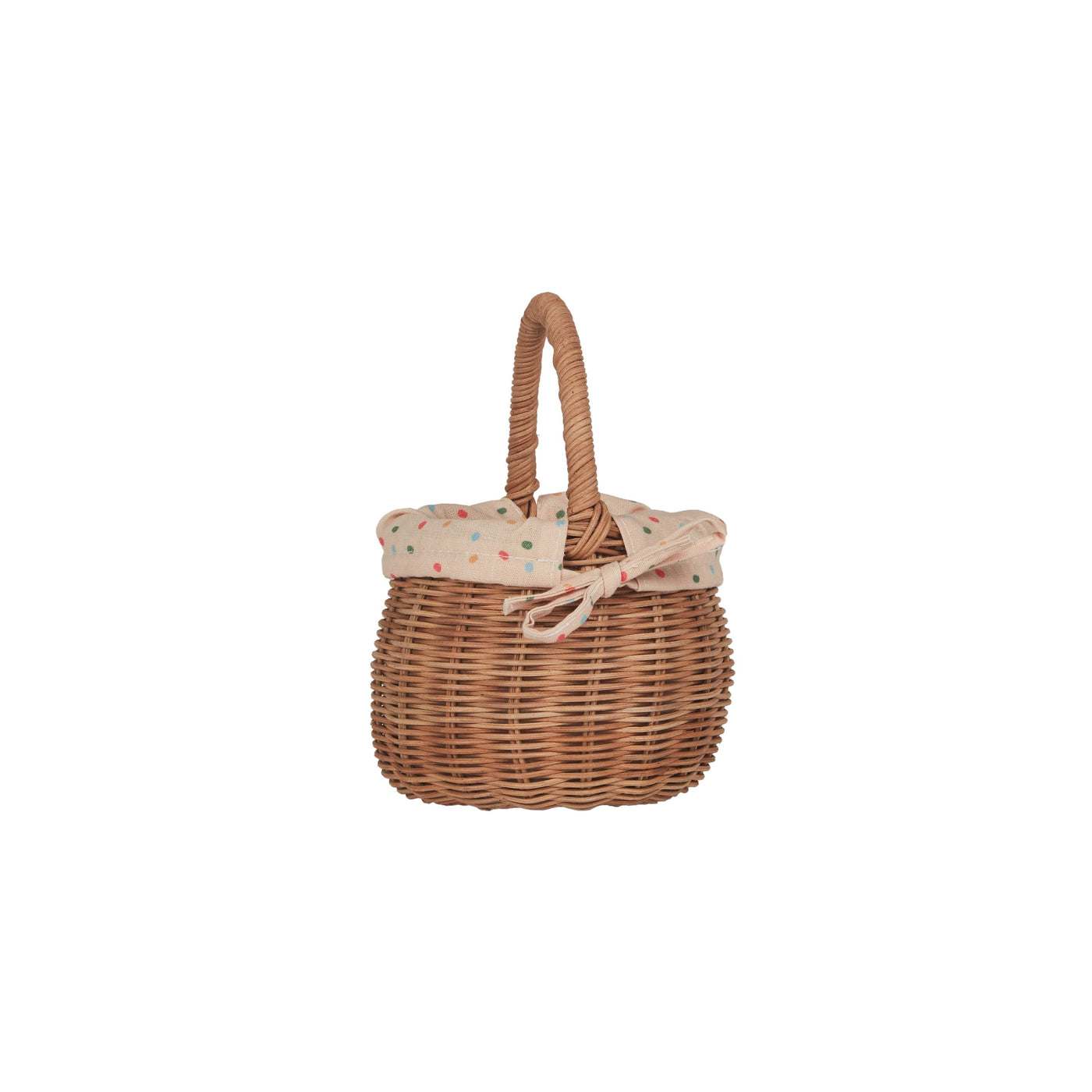 Rattan Berry Basket with Lining-Baskets-Olli Ella-Yes Bebe
