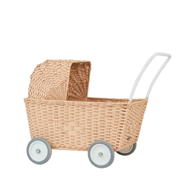 Rattan Strolley - Rose-Doll Prams-Olli Ella-Yes Bebe