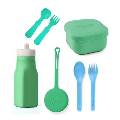 OmieBox Green Accessories Bundle-Lunch Boxes & Totes-OmieLife-Yes Bebe