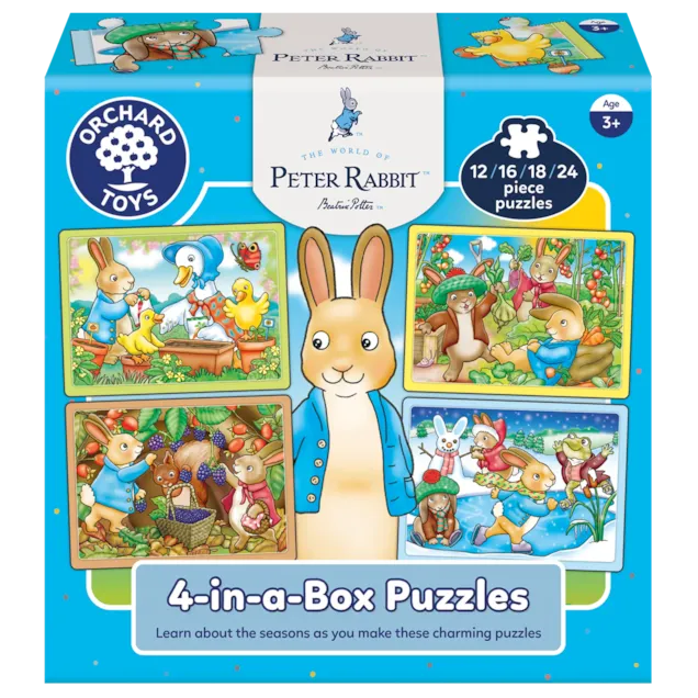 Peter Rabbit™ 4 in a Box Puzzles-Jigsaw Puzzles-Orchard Toys-Yes Bebe