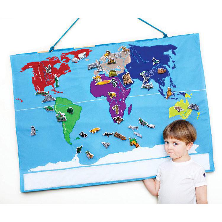 Animal Decorations for World Map-Educational Toy-Oskar & Ellen-Yes Bebe