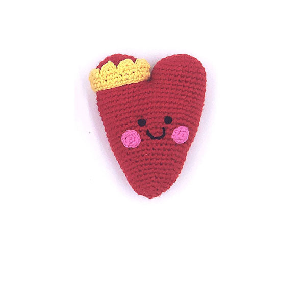 Friendly Heart Rattle – Red-Rattles-Pebble Toys-Yes Bebe