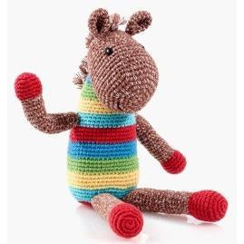 Friendly Rainbow Horse Rattle-Rattles-Pebble Toys-Yes Bebe