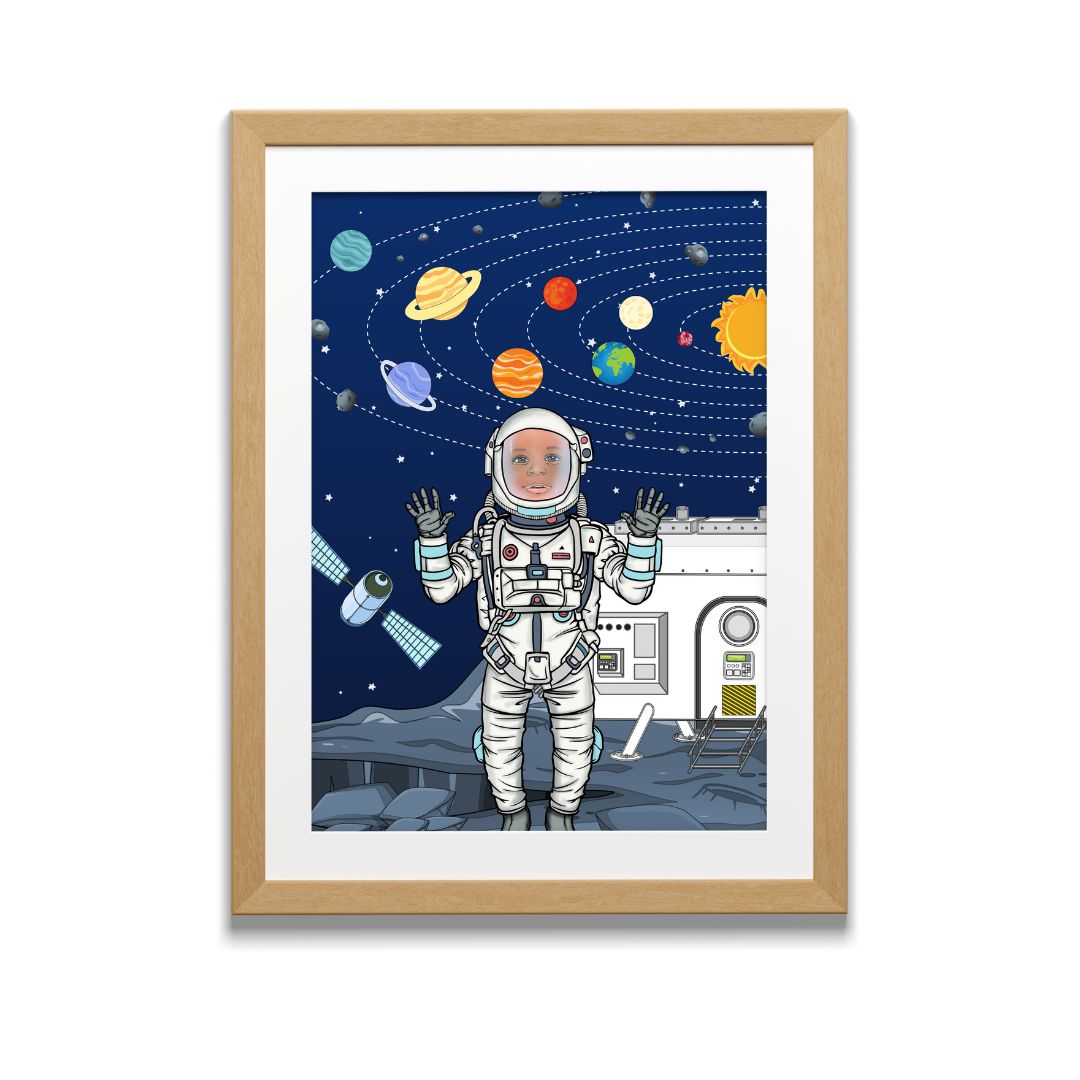 Astronaut & Space Kids Wall Art-Wall Art-Philly & Friends-Yes Bebe