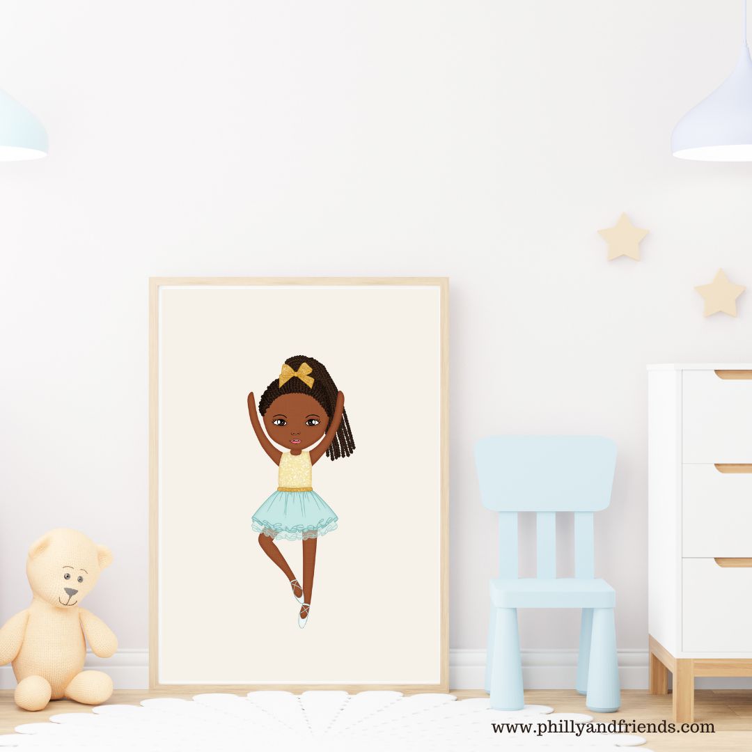 Beautiful Ballerina Doll Kids Wall Art-Wall Art-Philly & Friends-Yes Bebe