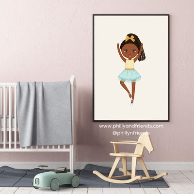 Beautiful Ballerina Doll Kids Wall Art-Wall Art-Philly & Friends-Yes Bebe