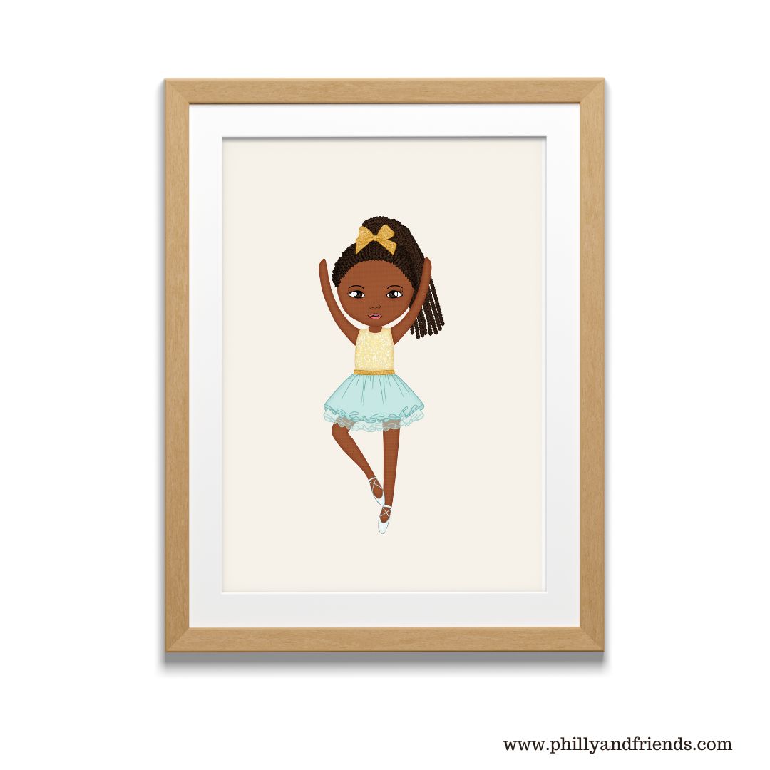 Beautiful Ballerina Doll Kids Wall Art-Wall Art-Philly & Friends-Yes Bebe