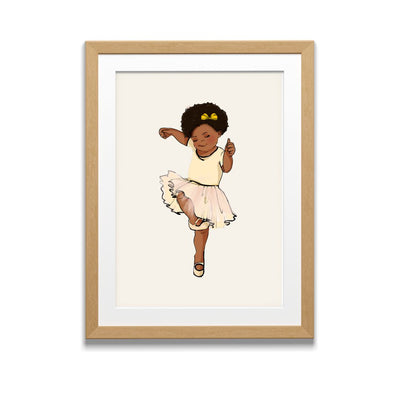 Happy Ballerina Wall Art for Kids-Wall Art-Philly & Friends-Yes Bebe