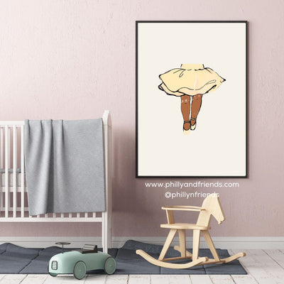 Nursery Decor Wall Art - Ballet Legs-Wall Art-Philly & Friends-Yes Bebe