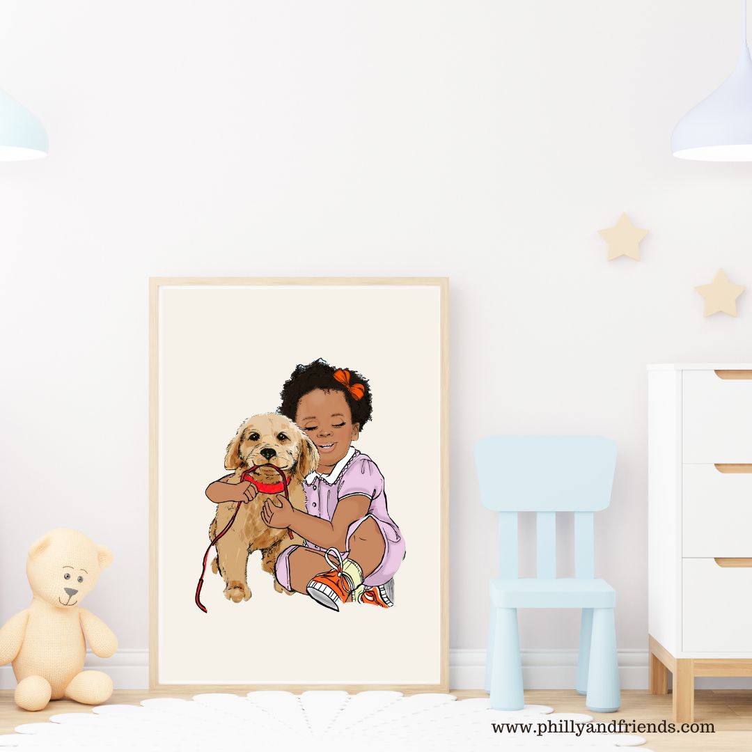 Philly & Dog Nursery Decor Wall Art-Wall Art-Philly & Friends-Yes Bebe