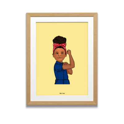 Strong Girl Kids Wall Art - (Various Sizes)-Wall Art-Philly & Friends-Yes Bebe