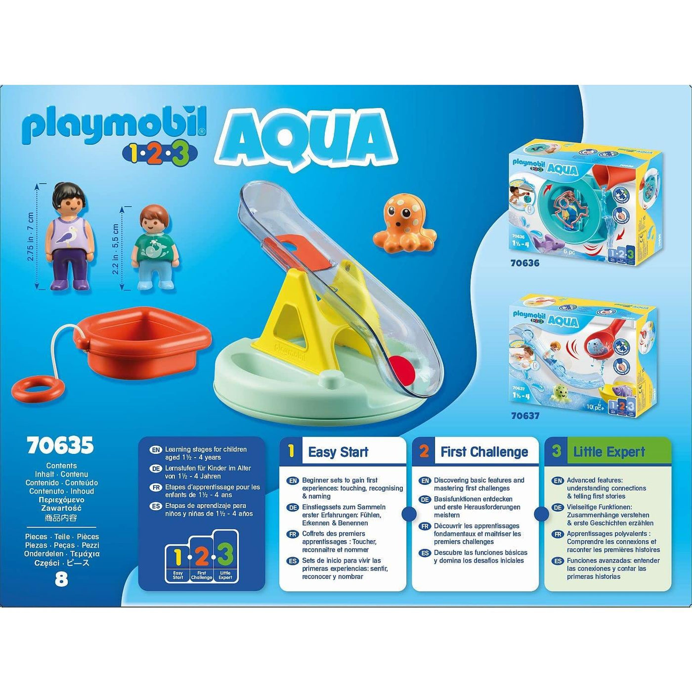 1.2.3 AQUA Island with Water Slide-Toy Playsets-Playmobil-Yes Bebe