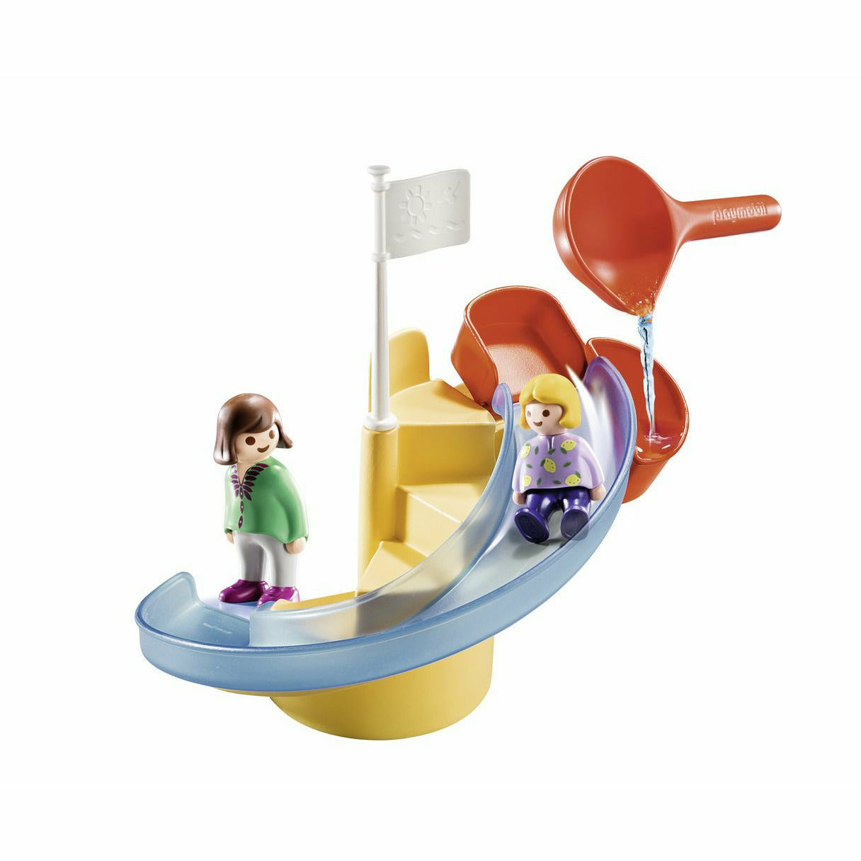 1.2.3 AQUA Water Slide-Toy Playsets-Playmobil-Yes Bebe