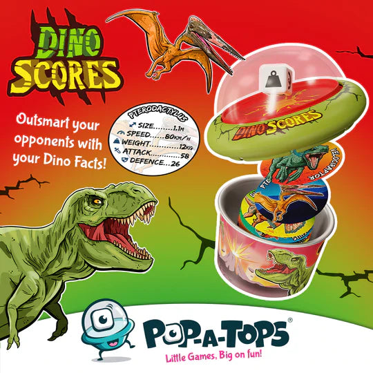 Pop A Tops Dino Scores Family Travel Game-Games-Playmonster-Yes Bebe