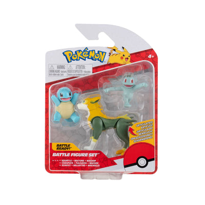 Pokémon Battle Figure Pack Set of 3 - Squirtle, Machop, Boltund-Action & Toy Figures-Pokemon-Yes Bebe