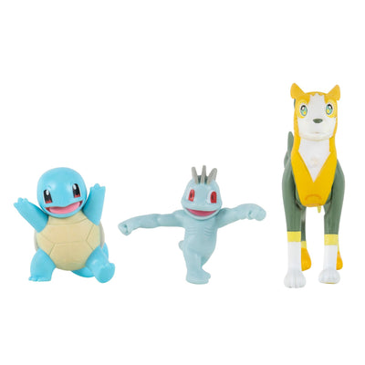 Pokémon Battle Figure Pack Set of 3 - Squirtle, Machop, Boltund-Action & Toy Figures-Pokemon-Yes Bebe
