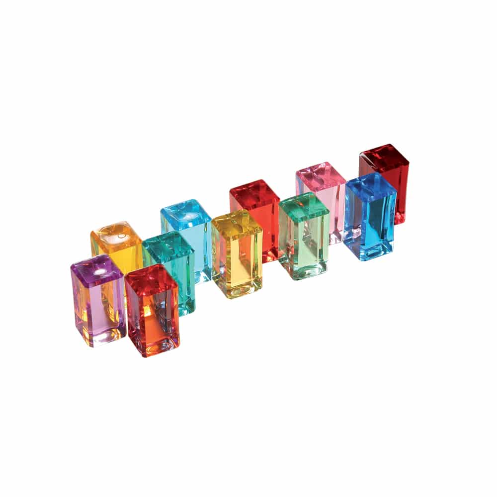 Translucent Rainbow Building Blocks - Set of 32