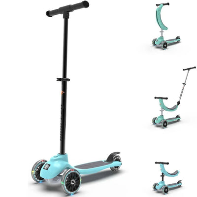 Kick & Go 4 in 1 Light Up Scooter - Kingfisher