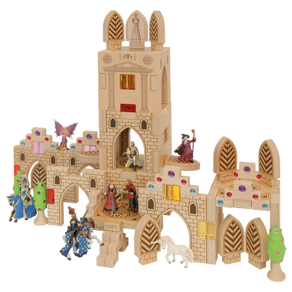 Acropolis Building Blocks in Box - Set of 24-Wooden Blocks-Regenbogenland-Yes Bebe