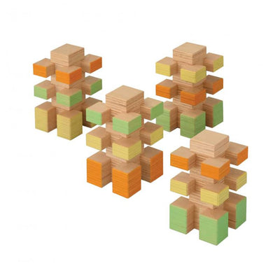 Colour Towers Building Blocks - Set of 4-Wooden Blocks-Regenbogenland-Yes Bebe