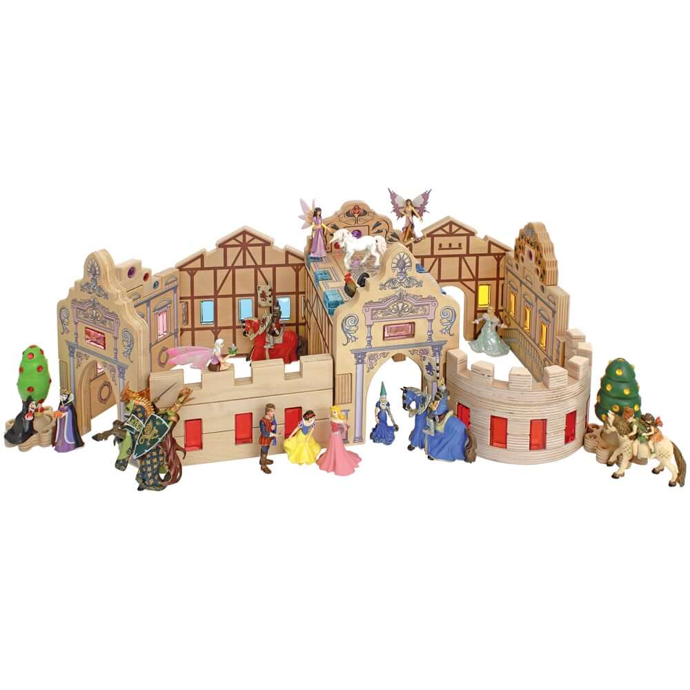 Farm Yard Building Blocks in Box - Set of 6-Wooden Blocks-Regenbogenland-Yes Bebe