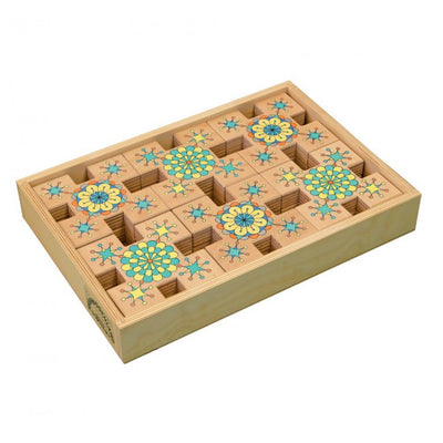 Mandalas Building Blocks in Box - Set of 12-Wooden Blocks-Regenbogenland-Yes Bebe