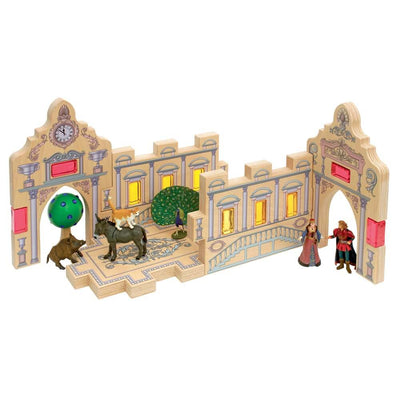 Royal Castle Building Blocks in Box - Set of 5-Wooden Blocks-Regenbogenland-Yes Bebe