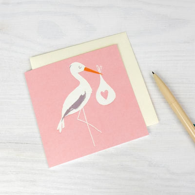 Greeting Card - Stork-Greeting & Note Cards-Rex London-Yes Bebe